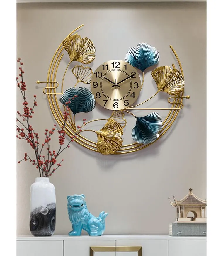 Buy Crescent Shaped Floral Designer Metal Wall Clock | Housmartinc